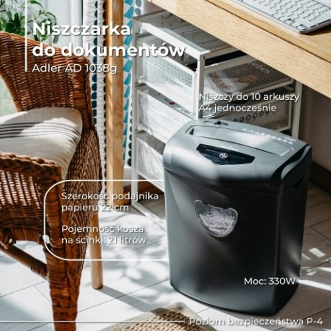 AD 1038 Grey Niszczarka do dokumentów