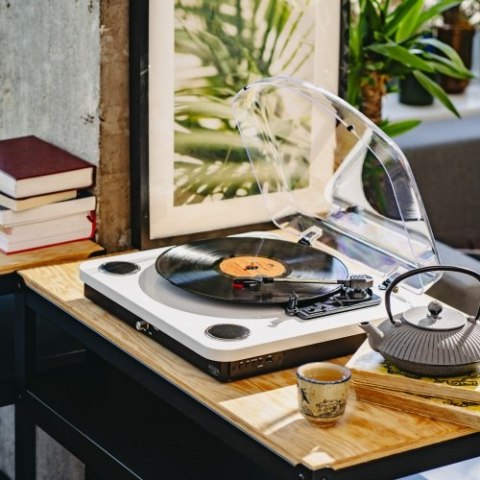 AD 1914 White Gramofon z usb i bluetooth