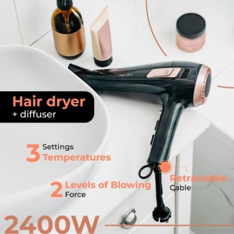 AD 2283 Suszarka ze zwijanym przewodem - 2400w + dyfuzor