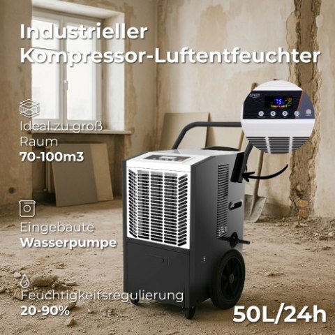 AD 7864 Osuszacz powietrza budowlany - przemysłowy - sprężarkowy 50l/24h