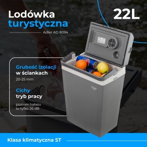 AD 8094 Lodówka turystyczna 22l | zasilanie ac/dc