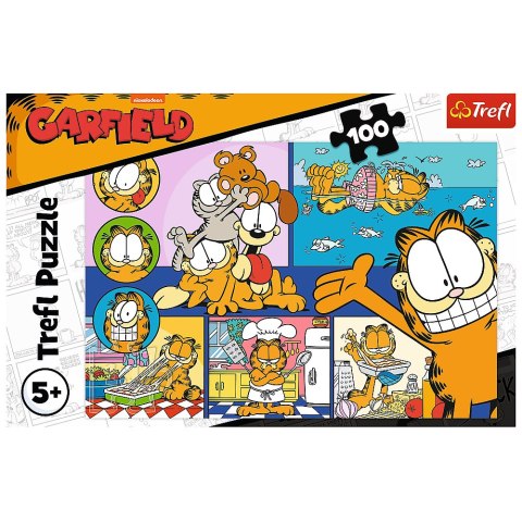 Puzzle - 100 - Leniwy Garfield - Trefl 16521
