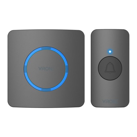 ENGA AC, dzwonek bezprzewodowy sieciowy, learning system, 38 dźwięków, 200m, czarny