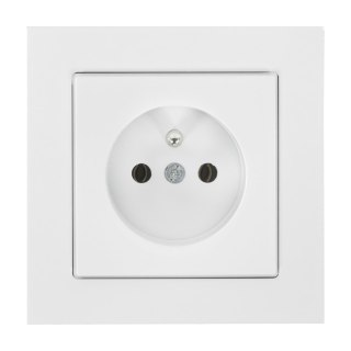 Gniazdo pojedyncze p/t 2P+Z Malta, 16A, 250V, PT-16M, biały