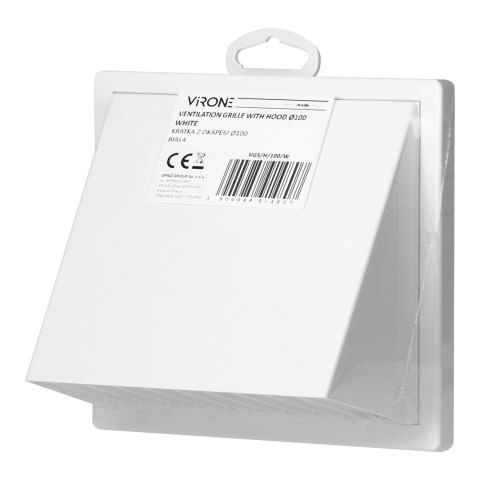 Kratka z okapem ?100, biała