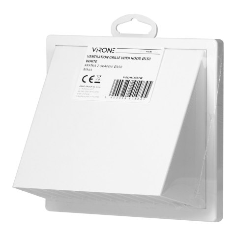 Kratka z okapem ?150, biała