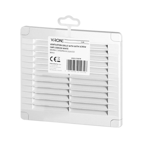 Kratka z zaślepkami 150x150, biała