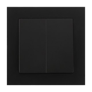 Łącznik p/t świecznikowy Malta, 10A, 250V, WP-2M, czarny mat