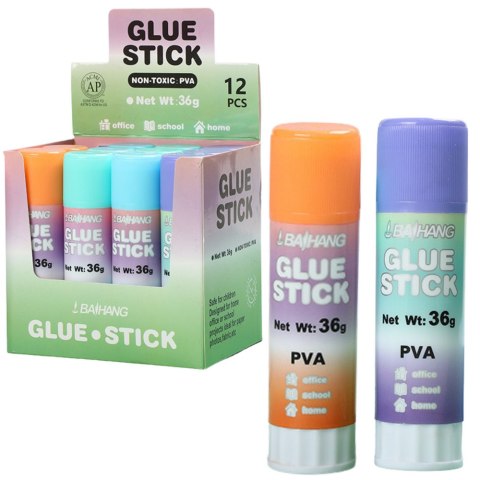 Klej W Sztyfcie Szkolny Biurowy Pastelowe 36g Klej W Sztyfcie Szkolny Biurowy Pastelowe 36g