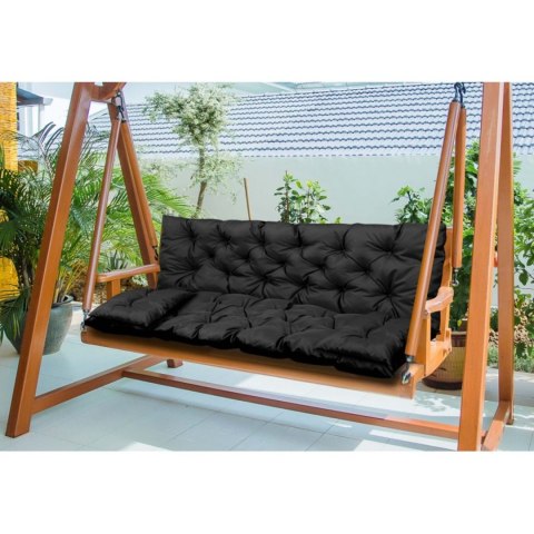 ZESTAW OGRODOWY 120x60x50CM + 2 PODUSZKI 42X42 CM CZARNY