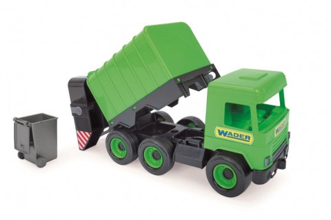 Śmieciarka zielona middle truck w kartonie