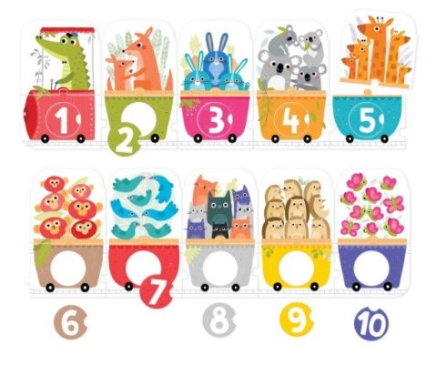 Puzzle z dziurka pociąg do liczenia