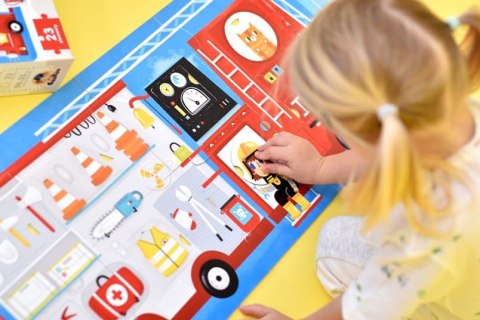 Puzzle z dziurką wóz strażacki 23 elementy Puzzle z dziurką wóz strażacki 23 elementy