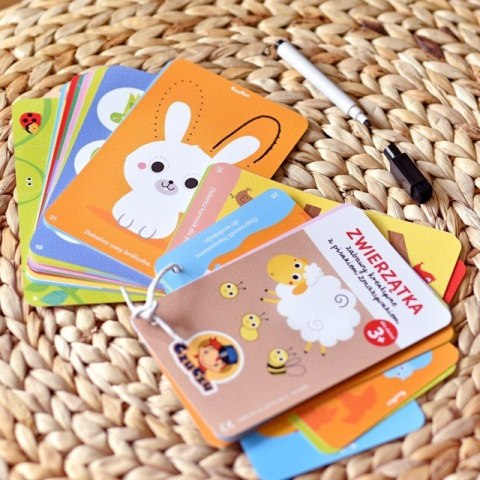 Zestaw edukacyjny zwierzątka zabawy kreatywne z pisakiem zmazywakiem Zestaw edukacyjny zwierzątka zabawy kreatywne z pisakiem zmazywakiem