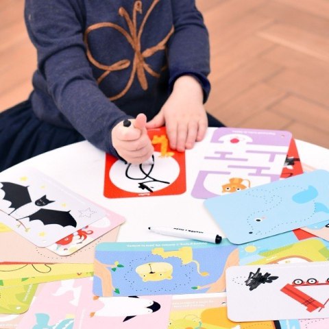 Zestaw edukacyjny zwierzątka zabawy kreatywne z pisakiem zmazywakiem Zestaw edukacyjny zwierzątka zabawy kreatywne z pisakiem zmazywakiem