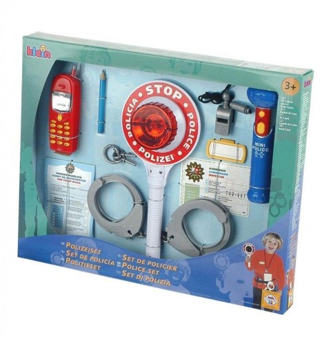 Zestaw policyjny 10 elementów z lizakiem Zestaw policyjny 10 elementów z lizakiem