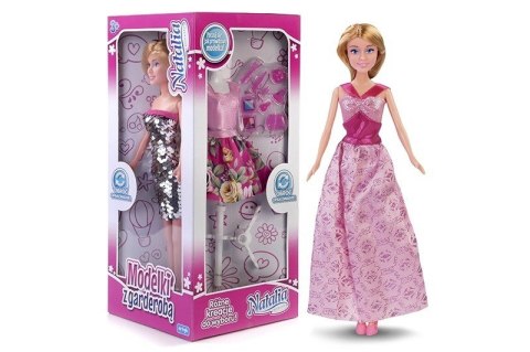 Lalka natalia modelka z garderobą 29 cm Lalka natalia modelka z garderobą 29 cm