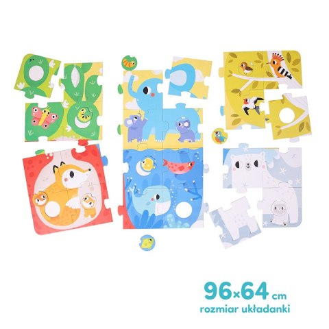 Układanka duuuże puzzle z dziurką - zwierzęta