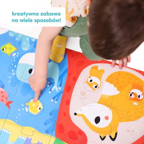 Układanka duuuże puzzle z dziurką - zwierzęta