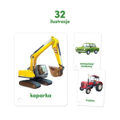 Karty obrazkowe na sznurku - pojazdy
