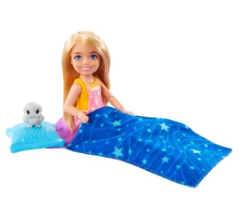 Zestaw barbie kemping chelsea lalka + śpiwór