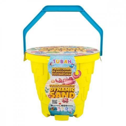 Piasek dynamiczny - zestaw plaża z wiaderkiem
