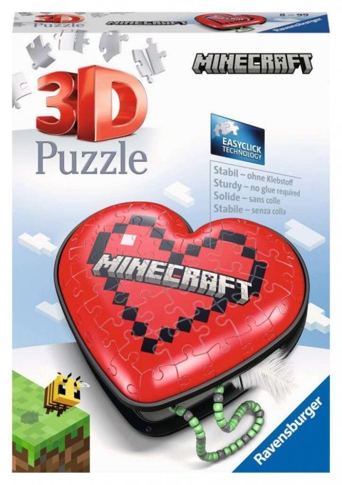 Puzzle 3d 54 elementy minecraft serce