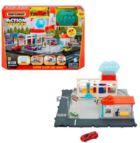 Zestaw matchbox prawdziwe przygody myjnia samochodowa