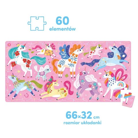 Puzzle 60 elementów ach jednorożce