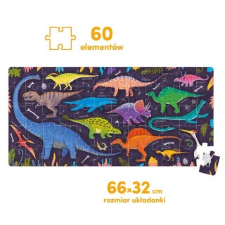 Puzzle 60 elementów grr dinozaury