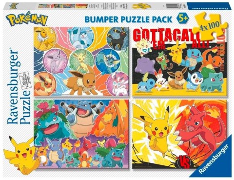 Puzzle 4x100 elementów pokemon Puzzle 4x100 elementów pokemon