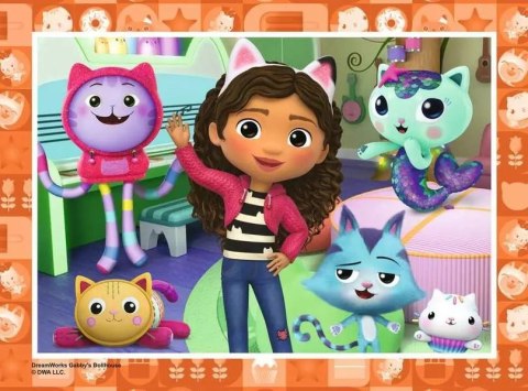 Puzzle 4w1 koci domek gabi 12/16/20/24 elementy