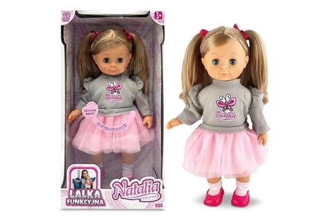 Lalka natalia w szarym sweterku, mówi po polsku, 39 cm Lalka natalia w szarym sweterku, mówi po polsku, 39 cm