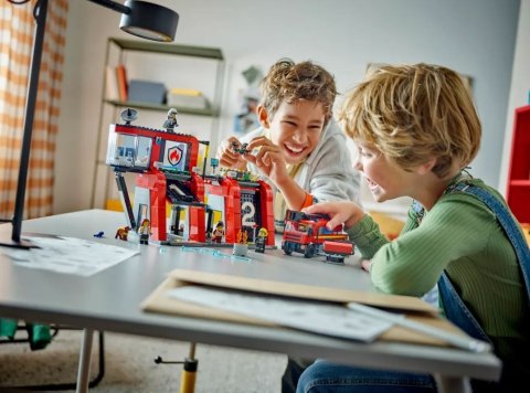 Klocki city 60414 remiza strażacka z wozem strażackim