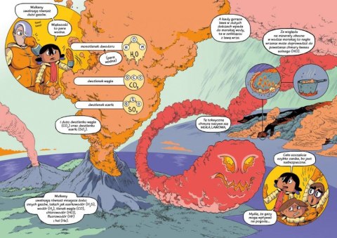 Książeczka wulkan ogień i życie