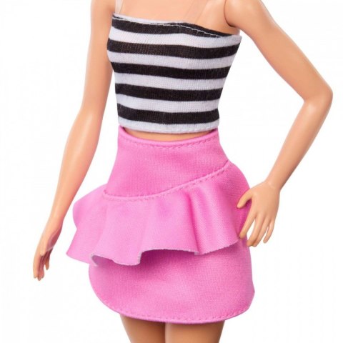 Lalka barbie fashionistas top w biało-czarne paski