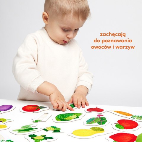 Układanka puzzle do pary - owoce i warzywa