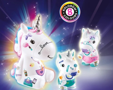 Zestaw Świecące dekorożce - rodzinka jednorożców diy