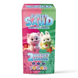 Piasek fluffy - zestaw różowy i zielony