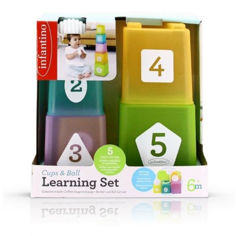 Infantino kubeczki do nakładania z piłeczką Infantino kubeczki do nakładania z piłeczką
