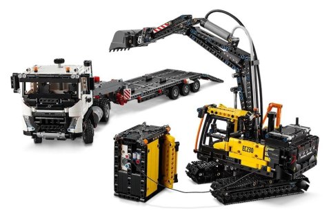 Klocki technic 42175 ciężarowka volvo fmx i koparka ec230 electric