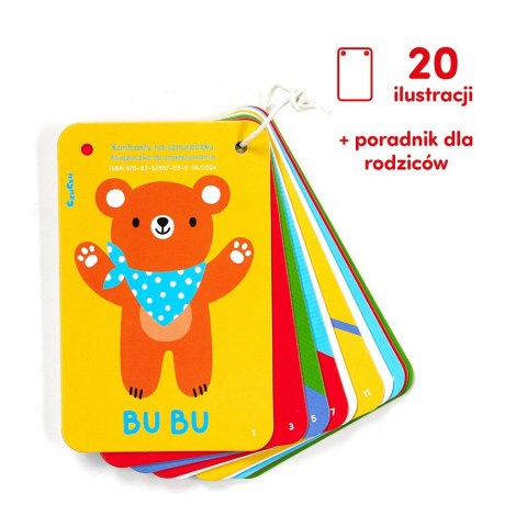 Książeczka kontrasty na sznureczku 6m+