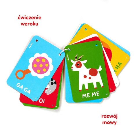 Książeczka kontrasty na sznureczku 6m+