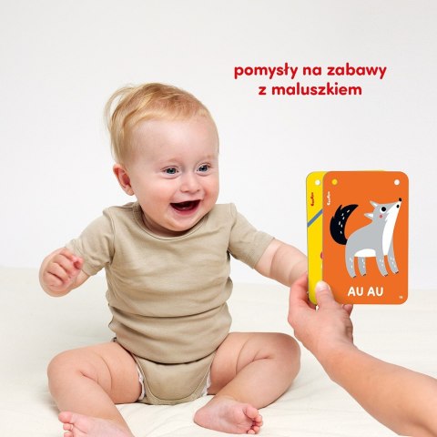 Książeczka kontrasty na sznureczku 6m+