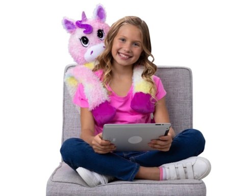 Pluszak tulinki-zwierzaczki-przytulaczki, biało-czarny kot