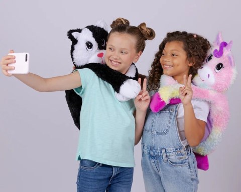 Pluszak tulinki-zwierzaczki-przytulaczki, biało-czarny kot