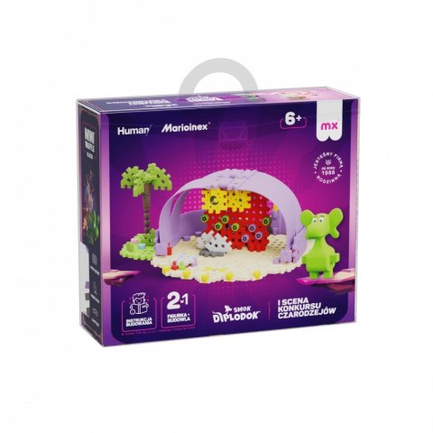 Klocki mini waffle - diplodok i scena 148 elementów