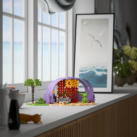 Klocki mini waffle - diplodok i scena 148 elementów