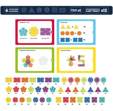 Klocki geometryczne Śnieżynki 224 elementów