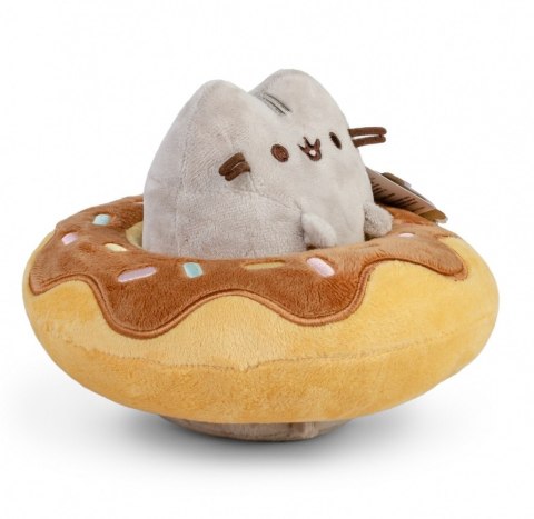 Maskotka pusheen in a chocolate donut